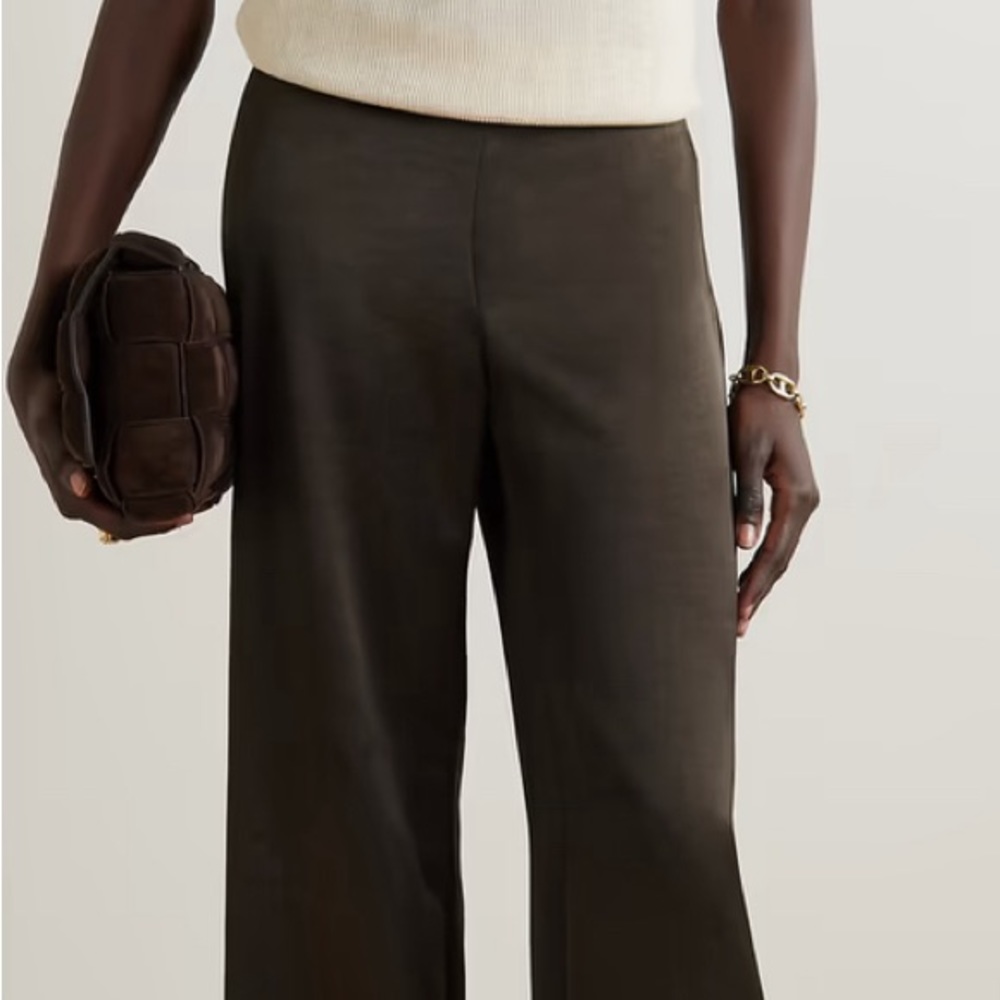 VINCE High-Waist Wide Leg Satin Pants, size XL, excellent condition